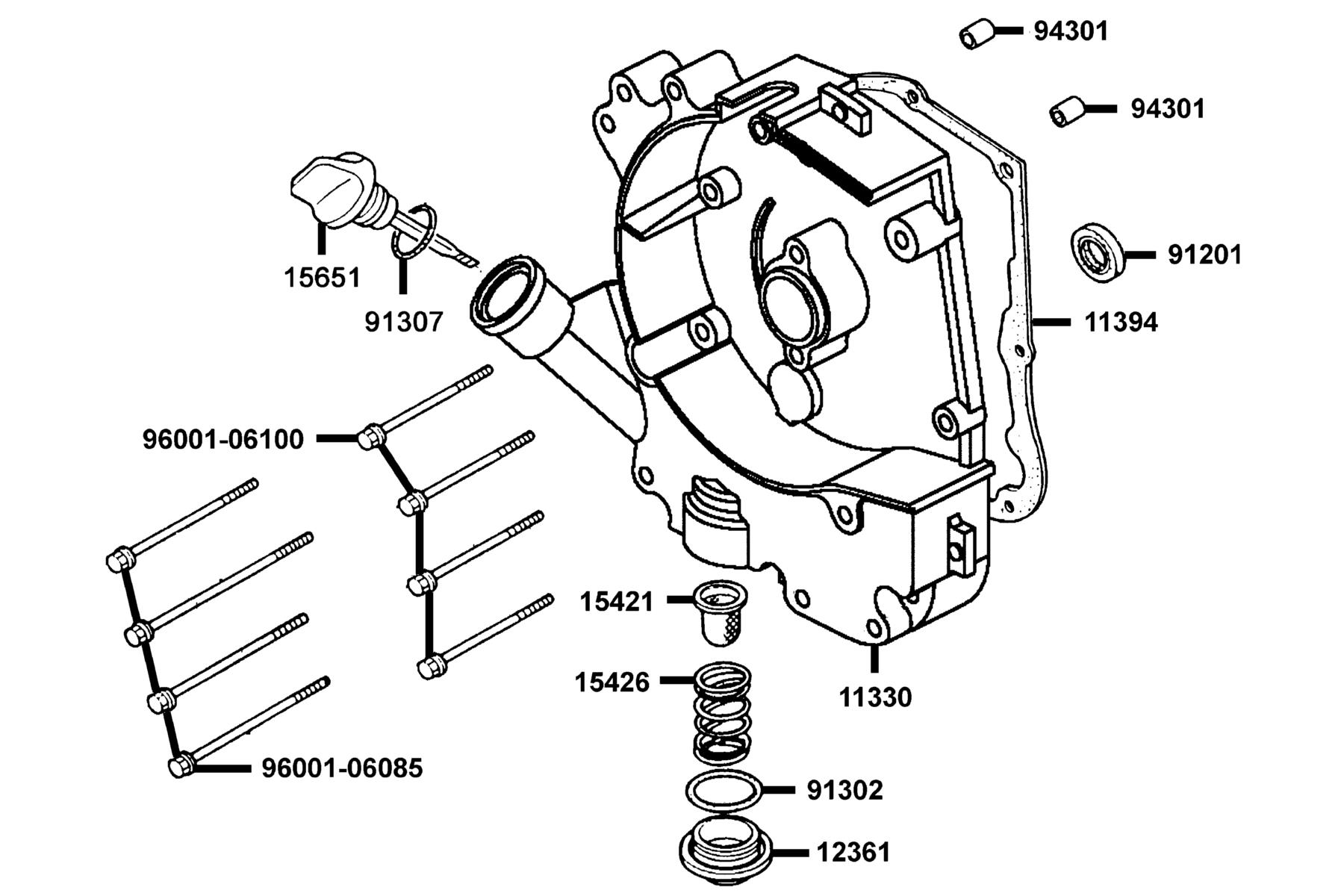SUPER 8 50X (2020) Right Crankcase Cover parts diagram
